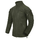 Кофта флісова HELIKON-TEX ALPHA TACTICAL GRID FLEECE Olive Green (BL-ALT-FG-02)