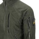 Кофта флісова HELIKON-TEX ALPHA TACTICAL GRID FLEECE Olive Green (BL-ALT-FG-02)