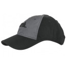 Бейсболка HELIKON-TEX Logo PolyCotton Ripstop Black / Shadow Grey (CZ-LGC-PR-0135B)