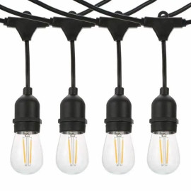 Вулична гірлянда з ретро лампами LED Edison 15шт, 220V, 10 метрів з перехідником (CC1805-220)