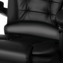 Крісло офісне екошкіра з підставкою для ніг чорне MALATEC 23286