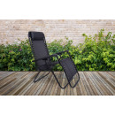 Раскладное садовое кресло шезлонг Orion Black