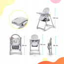 Стільчик для годування 2в1 KiderKraft LASTREE Grey