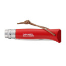 Туристичний ніж з ремінцем і чохлом 85мм, граб Opinel Colorama 08 Red 001890