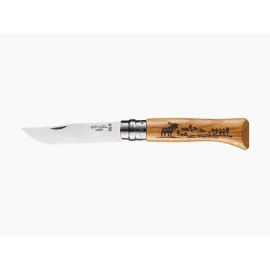 Складаний ніж 85мм, дуб Opinel Animalia Oak Moose 08 002627