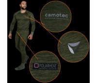 Термобілизна CAMOTEC комплект Polarheat Quadro Stretch Pro 2.0 олива меланж (7365)