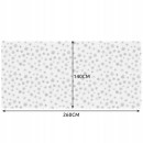 Скатертина різдвяна декоративна, Ruhhy Біла з срібними сніжинками 140 x 260 см (22792)