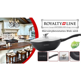 Мармуровий вок зі скляною кришкою Royalty Line RL-BW28M 2 28 см